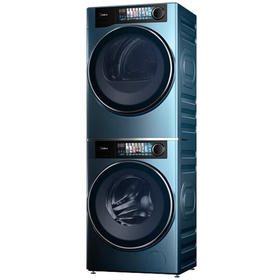 美的10KG洗烘套装滚筒洗衣机全自动热泵烘干元气轻氧除菌超薄全嵌 元气无孔除菌MG100RS5+MH100-HS5  MG100RS7+MH100-HS7