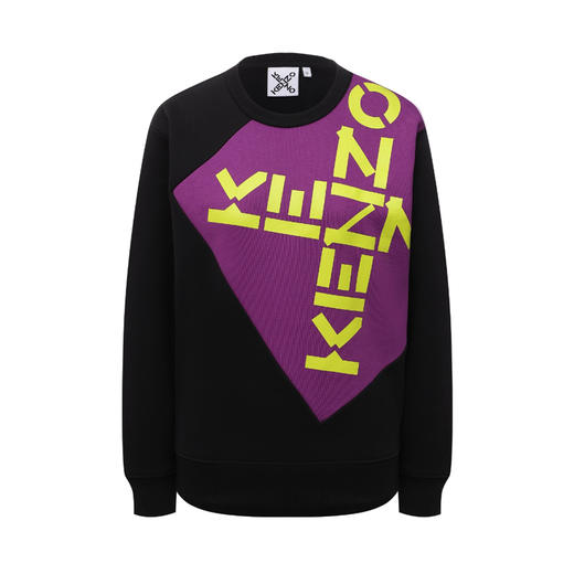 KENZO 高田贤三 女士字母徽标印花棉质卫衣 黑色 FB62 SW634 4MS 99 商品图0
