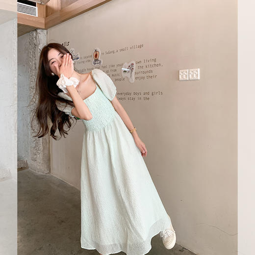 <曾小咸推荐> 【韩系纯欲感】淡绿色连衣裙 商品图4