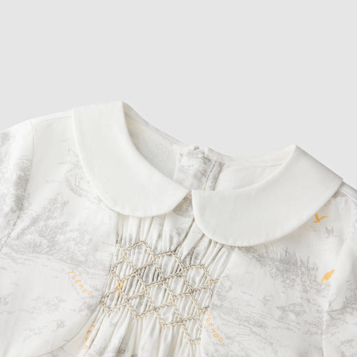 英氏-童衣类（春）H4英梭翻领长套衣英氏白女 商品图2