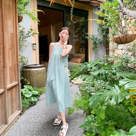 <曾小咸推荐> 【夏日来信】蓝色无袖连衣裙 商品图3