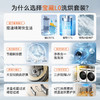美的（Midea）洗烘套装10公斤滚筒洗衣机烘干机 焕活精粹洗银离子除菌除螨高洗净比 除毛絮必备神器 【清风明月】MG100L0+MH100-HL0 商品缩略图1