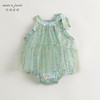 马克珍妮2024夏装新款 女童森林来信印花蝴蝶结网纱连体衣 240592 商品缩略图0