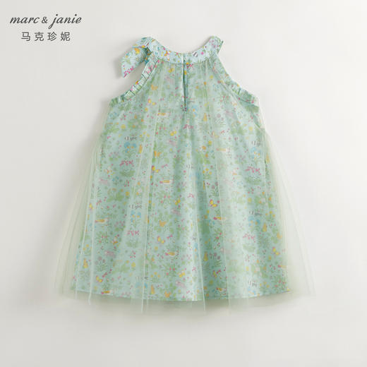 马克珍妮2024年夏装新款女童新中式A版吊带碎花网纱裙240658 商品图2