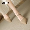 ZHR则则尖头气质凉鞋2024新款百搭时尚包头凉鞋粗跟一字法式女鞋 商品缩略图8
