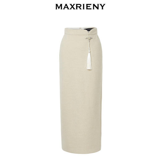 【商场同款】MAXRIENY新中式包臀半裙23秋冬新款国风古典气质裙子(货号:MC88SK512) 商品图4