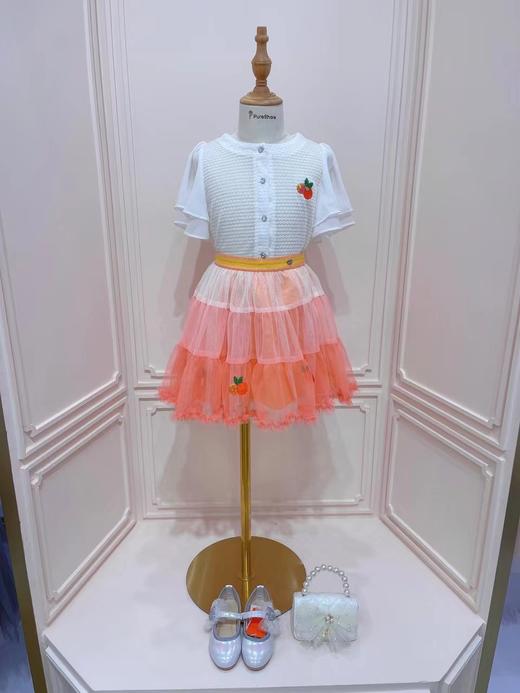 红果子渐变tutu半裙  白色红果子短开衫 商品图0