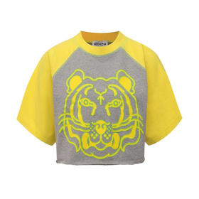 KENZO 高田贤三 女士虎头徽标印花棉质圆领短袖T恤 混色 FC52 TS678 4SA 94