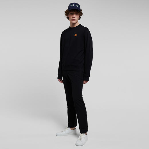 KENZO 高田贤三 男士小虎头徽标刺绣棉质长袖卫衣 黑色 FB65 SW006 4ML 99 商品图3
