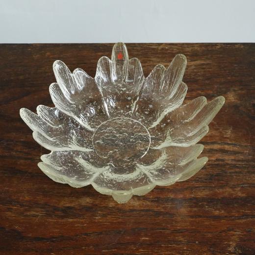 1952年芬兰Mantsa Lasjsepat中古花瓣老玻璃果盘A0210 商品图6