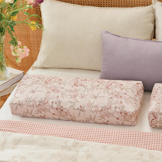 桃之夭夭长方枕荞麦壳枕头护颈椎荞麦皮睡眠四季 商品图0