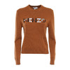 KENZO 高田贤三 女士字母徽标提花羊毛长袖针织衫 深咖色 FB62 PU639 3LA 15 商品缩略图0