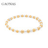 GAONAS 仿珍珠 白金色混色串珠贵气大气珠项链 11800XGO 商品缩略图1