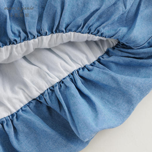 马克珍妮2024年夏装新款 女童透气莱赛尔吊带牛仔连衣裙240660 商品图5