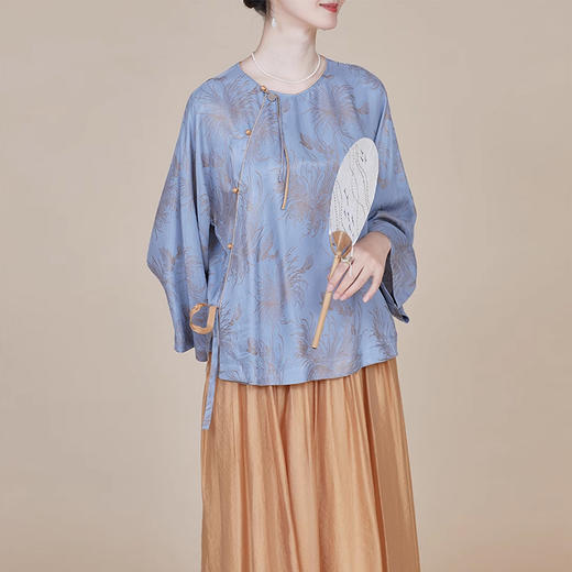 裁缝学苑AQ268新中式改良居士服衬衫盘扣汉服茶服上衣纸样女装样板 商品图5