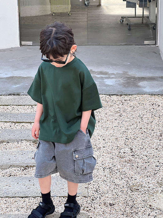 【可爱宽松款式，爆款童装T恤！】童装夏装儿童短袖男童T恤，2024夏季新款中大童小男孩潮流宽松上衣-QQ 商品图4