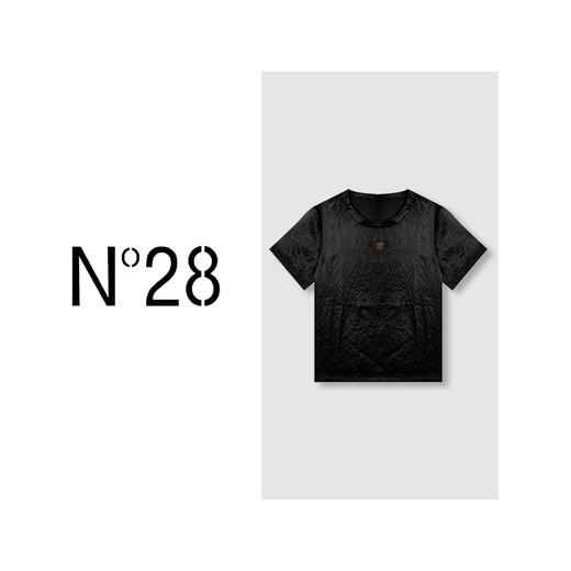 【破价】N°28“贝加尔湖”亲肤短袖T恤拉链舒适圆领上衣9A21S032 商品图1