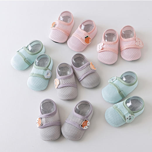 【舒适不闷脚 魔术贴网眼学步鞋袜】春夏可爱学步鞋子软底婴儿儿童鞋防滑袜地板鞋袜季地板袜儿童袜子 商品图3