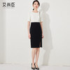 艾尚臣夏季短袖连衣裙女时尚气质假两件职业裙修身显瘦通勤裙子夏 商品缩略图3