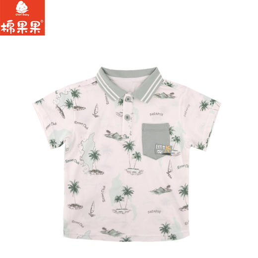棉果果夏季新品男童珠地棉短袖POLOM212140224276 商品图4