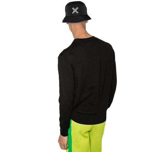 KENZO 高田贤三 男士小虎头徽标刺绣羊毛长袖针织衫 黑色 FB65 PU642 3TA 99 商品图2