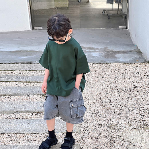 【可爱宽松款式，爆款童装T恤！】童装夏装儿童短袖男童T恤，2024夏季新款中大童小男孩潮流宽松上衣-QQ 商品图8