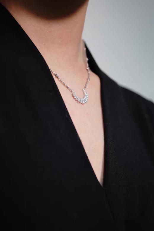 AP*镶钻月亮项链+耳环+耳钉，白月光的气质！ 商品图0