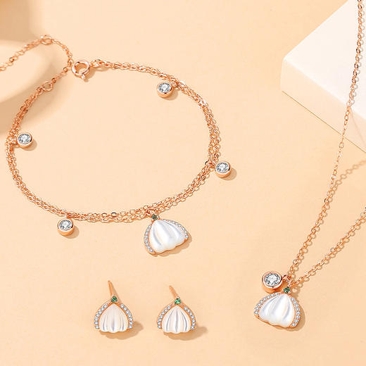 【南瓜一贝子】S925银贝母耳钉【JHY-E000646B】 商品图1