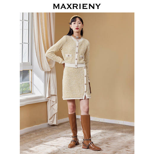 MAXRIENY复古千金小香风半身裙秋季新款包臀裙(货号:MC87SK538) 商品图1