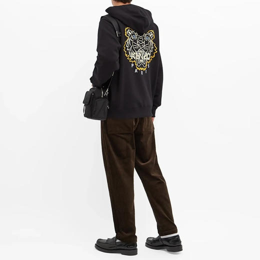 KENZO 高田贤三 男士大虎头徽标连帽拉链外套 黑色 FC55 BL729 4XH 99 商品图3