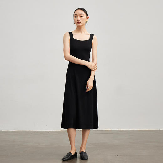 【轻奢款】羊毛小黑裙法式气质吊带连衣裙女 商品图1