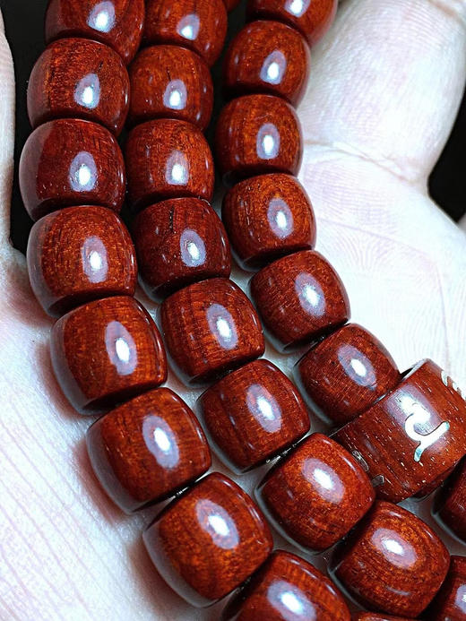 龙鳞°小叶紫檀直切珠手串 商品图7