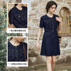 OLrain欧芮儿法式复古牛仔连衣裙女夏2024新款气质独特圆领A字短裙薄款 商品缩略图3