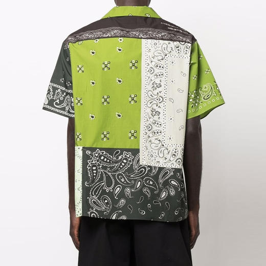 KENZO 高田贤三 男士徽标印花棉质短袖衬衫 绿色 FC55 CH144 9F5 56 商品图2