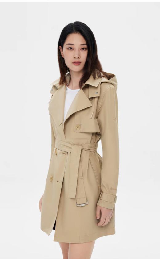 【4F】AIGLE艾高2024年春夏新款GORE-TEX防风防雨透汽中长款风衣冲锋衣女 商品图0