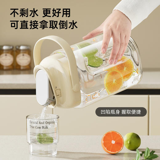 【露营季】冰箱冷水壶家用户外大容量水壶 多巴胺色食品级塑料密封凉水壶带提手 商品图2