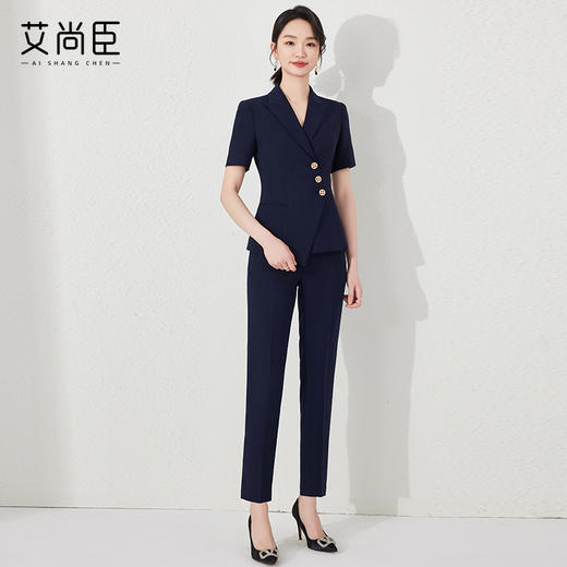 艾尚臣职业装小西装外套女2024夏季气质女神范经理工作服正装套装 商品图3