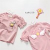 【立体天使翅膀，美少女T恤！】女童洋气短袖T恤夏装新款时尚百搭，卡通上衣中小童儿童宝宝圆领潮-lm！-ry 商品缩略图3
