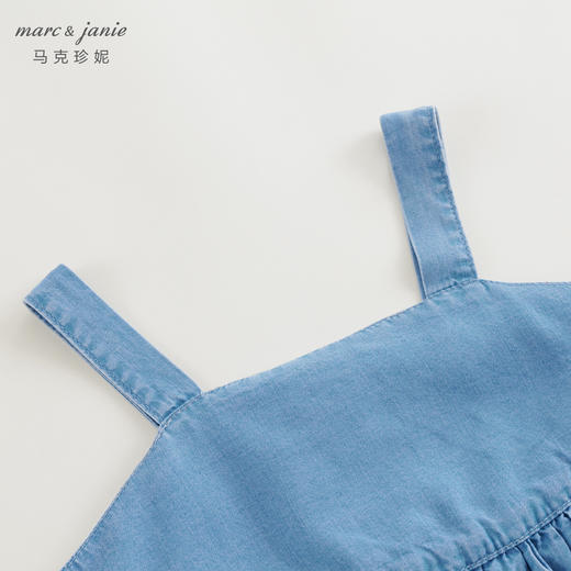 马克珍妮2024年夏装新款 女童透气莱赛尔吊带牛仔连衣裙240660 商品图4