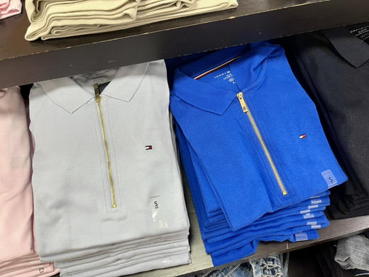 海报款！Tommy新款女士拉链修身Polo衫 商品图2