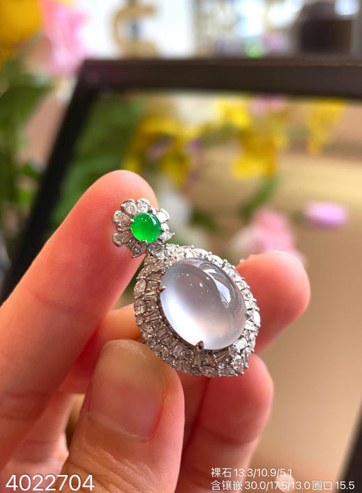 4022704 ，玻璃蛋面吊坠戒指两用款。具体价格微信咨询 商品图0