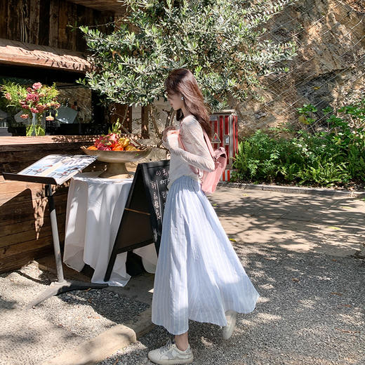 <曾小咸推荐> 【海岸甜心】蓝色格子半裙+上衣 商品图2