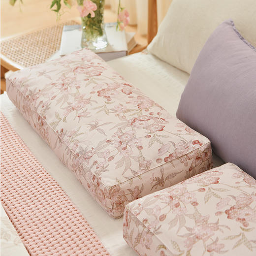 桃之夭夭长方枕荞麦壳枕头护颈椎荞麦皮睡眠四季 商品图1