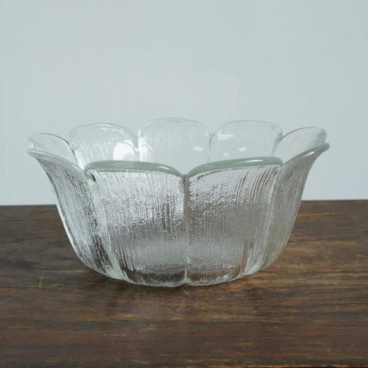 1952年芬兰Mantsa Lasjsepat中古花瓣老玻璃果盘A0210 商品图0