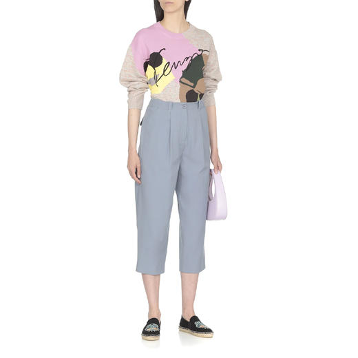 KENZO 高田贤三 女士徽标提花混纺羊毛长袖针织衫 混色 FC52 PU661 3CF 93 商品图3