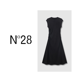 【破价】N°28【弹弹裙】 设计师气质长款无袖圆领垂感连衣裙8A21L521