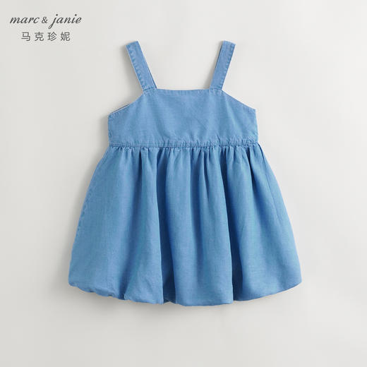马克珍妮2024年夏装新款 女童透气莱赛尔吊带牛仔连衣裙240660 商品图1