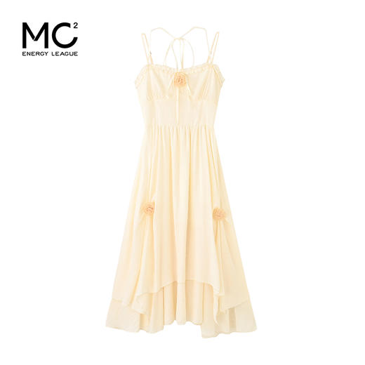 mc2立体花朵吊带连衣裙女装2024夏季新款法式温柔度假风修身显瘦 商品图3