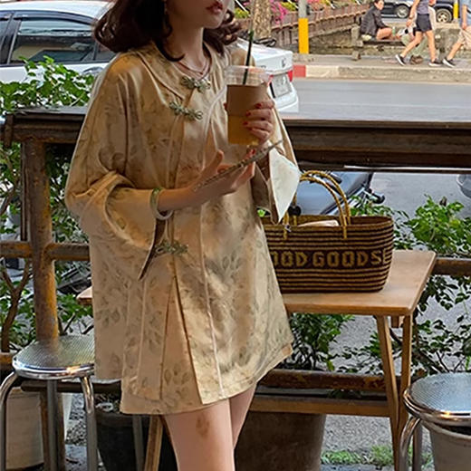 裁缝学苑AQ269新中式轻国风盘扣套装纸样女装上衣 短裤子服装打板 商品图5