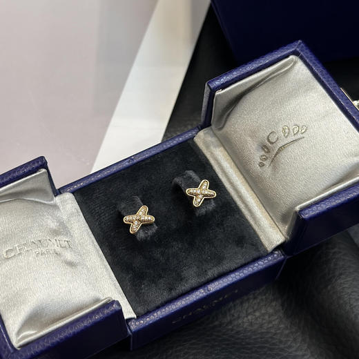 尚美巴黎 liens 玫瑰金 满钻 耳钉 商品图2